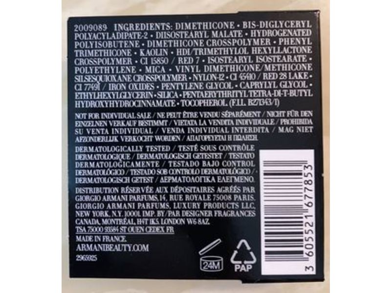 Giorgio Armani Lip Maestro Lipstick, 400 The Red, 0.05 fl oz/1.5 mL