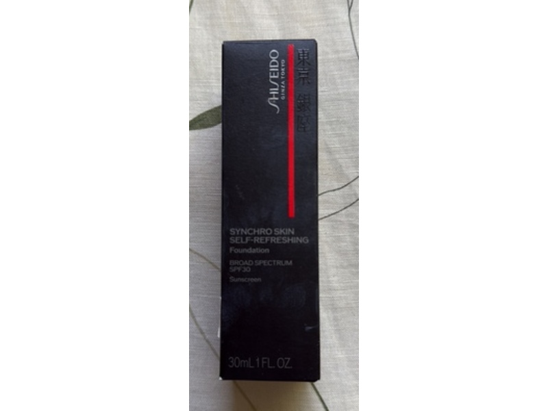 Shiseido Synchro Skin Self-Refreshing Foundation, SPF 30, Pine, 1 fl oz/30 mL