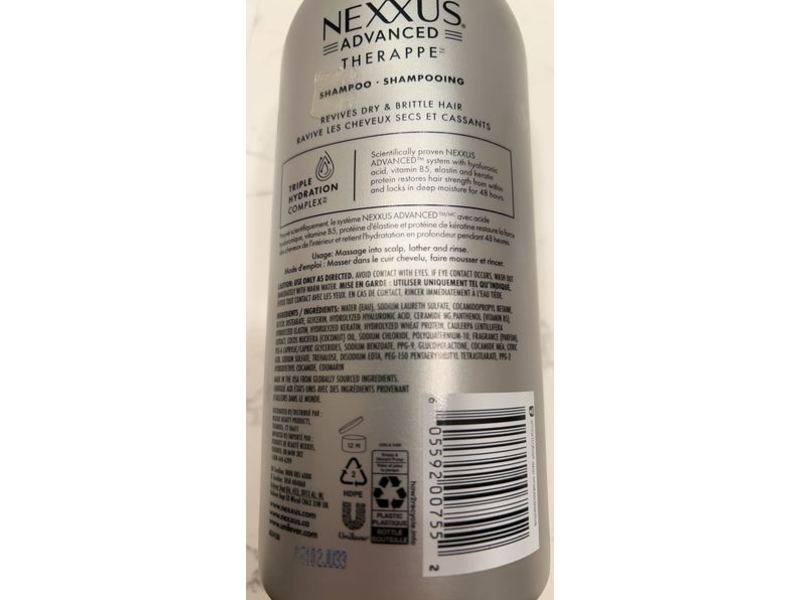 Nexxus Triple Hydration Complex Shampoo, Hyaluronic Acid, Vitamin B5, 32 fl oz/946 mL