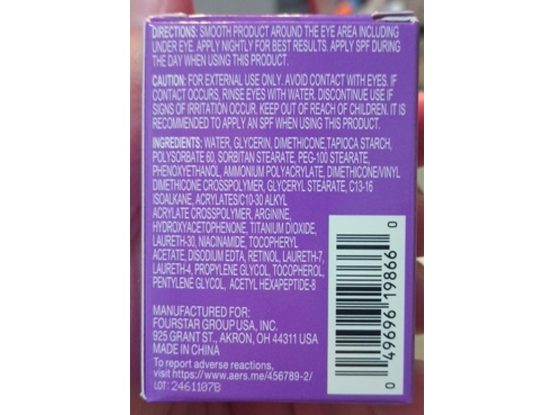 b.pure Smoothing Retinol Night Eye Cream, Fragrance Free, 0.5 oz/15 g