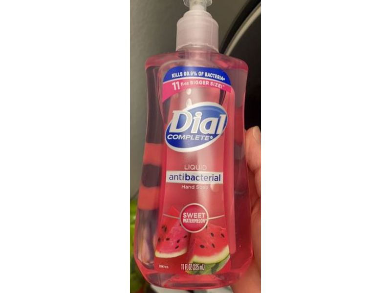 Dial Complete Liquid Antibacterial Hand Soap, Sweet Watermelon, 11 fl oz/325 mL