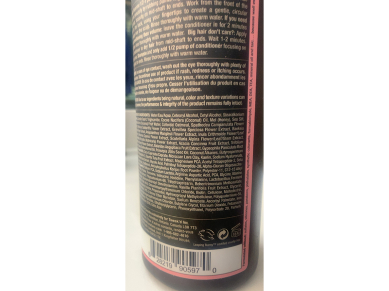 Tweak'd By Nature Volumizing Hair Conditioner, Pink Vanilla Cream, 33.8 fl oz/1 L