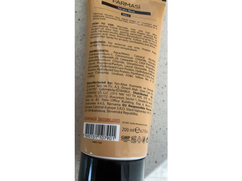 Farmasi Professional Keratin Mask, 6.7 fl oz/200 mL
