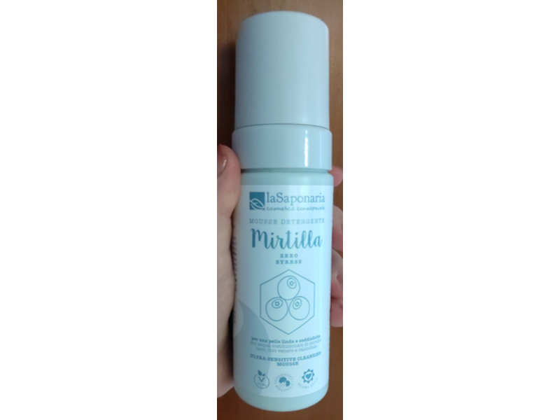 laSaponaria Mirtilla Ultra Sensitive Cleanser Mousse, 150 mL
