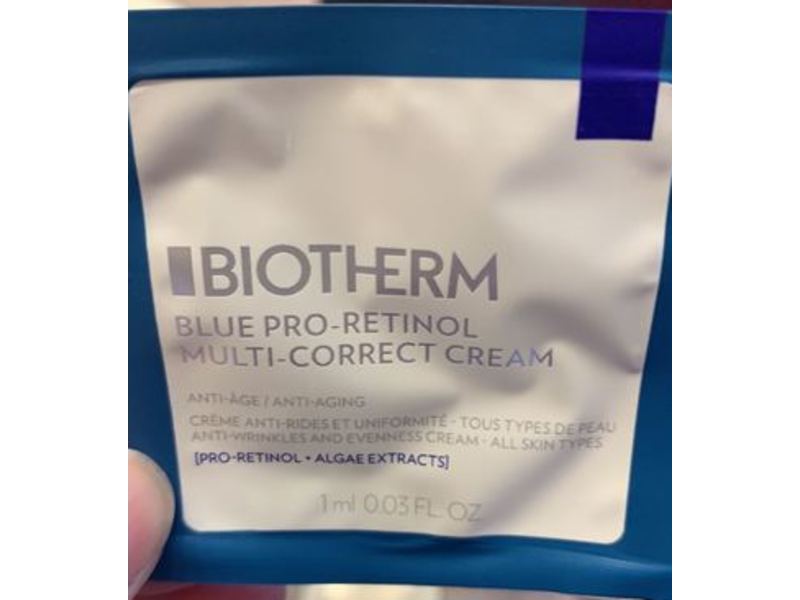 Biotherm Blue Pro-Retinol Multi-Correct Anti-Wrinkle Cream, 0.03 fl oz/1 mL