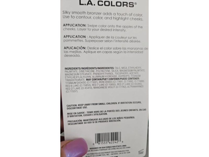 L.A Colors Sunkissed Glow Powder Bronzer, Bronze, 0.13 oz/3.8 g