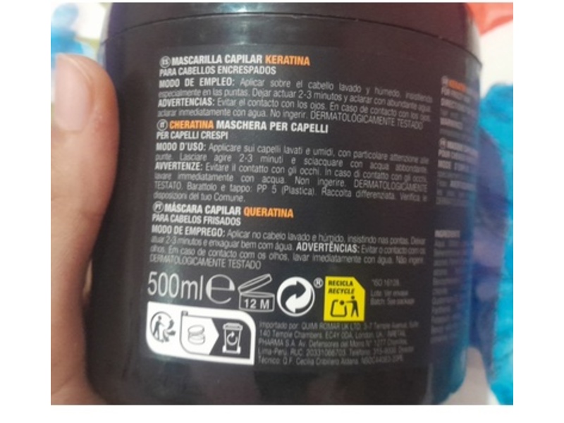 Agrado Mascarilla Keratina Hair Mask, 500 mL