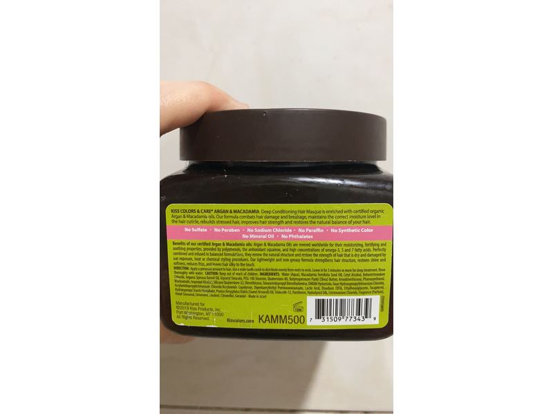 Kiss Color & Care Argan & Macadamia For Dry and Damaged Natural Hair Oil Serum and Maque Value Set