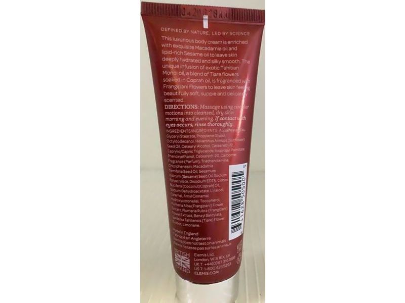 Elemis Frangipani Monoi Body Cream, 1.6 fl oz/50 ml