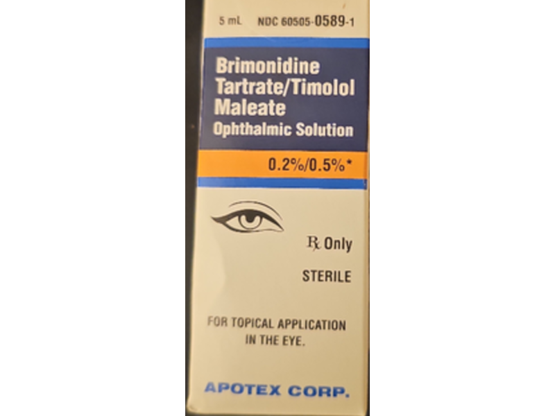 Brimonidine Tartrate / Timolol Maleate Ophthalmic Solution 0.2% / 0.5%, 5 mL, Apotex Corp (Rx)