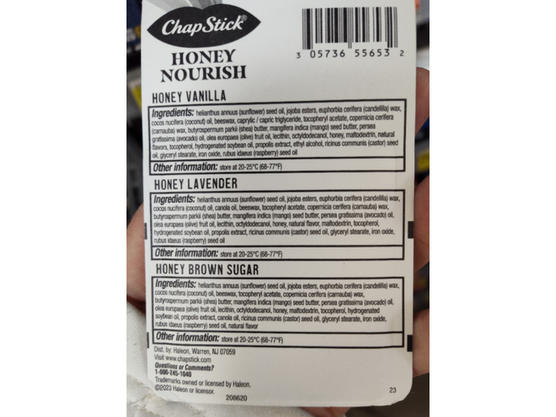 ChapStick Honey Nourish Lip Balm Kit, Honey Lavender + Honey Vanilla + Honey Brown Sugar, 0.45 oz/4 g