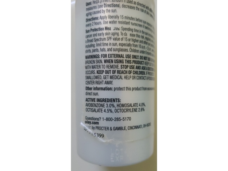 Olay Total Effects 7 In One Moisturizer&Sunscreen, SPF 15, 3.4 fl oz/100 mL
