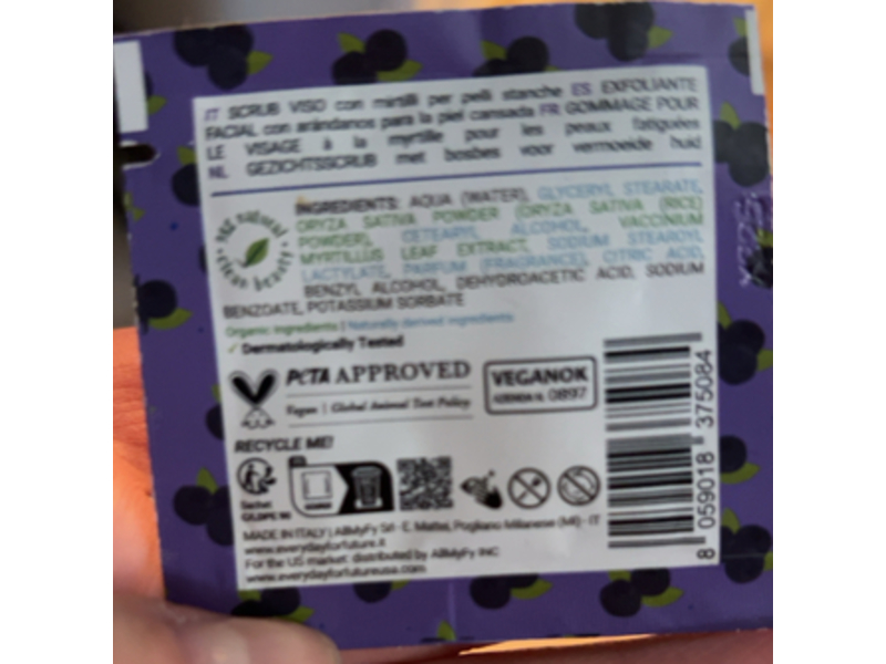 Everyday For Future Face Scrub, Berrylicious, 0.03 fl oz/1 mL