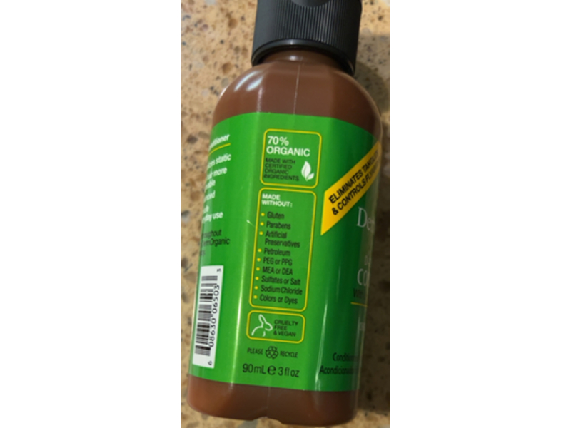 DermOrganic Daily Hydrating Conditioner, Organic Argan Oil Of Morocco, 3 fl oz/90 mL