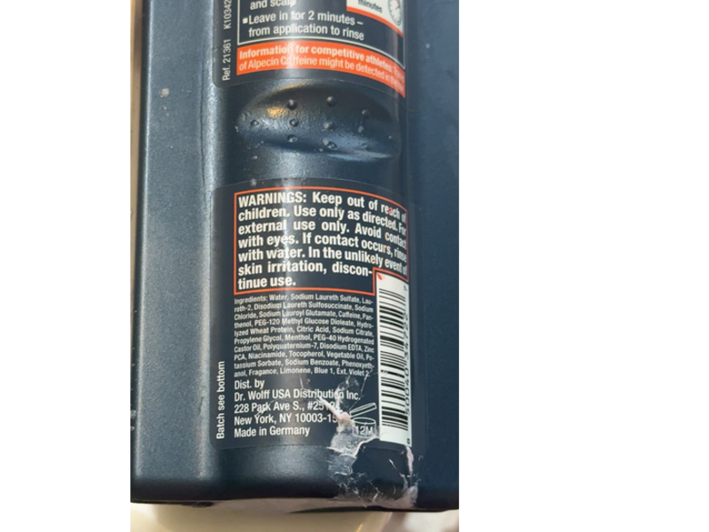 Alpecin Caffeine Shampoo, C1, 8.45 fl oz/250 mL