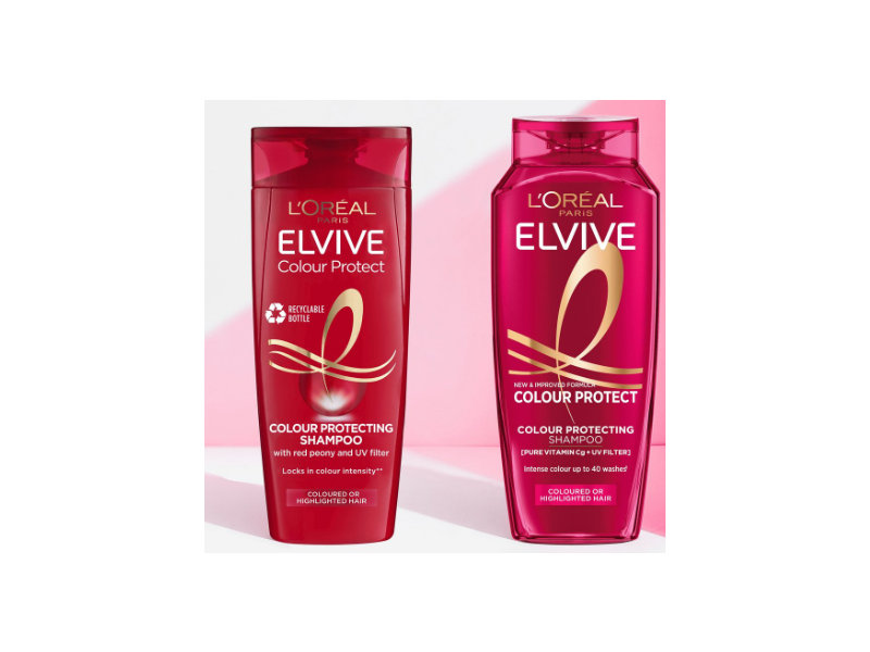 L'Oreal Paris Elvital Color Vive Shampoo, Uv Filter & Red Peony, 250 mL