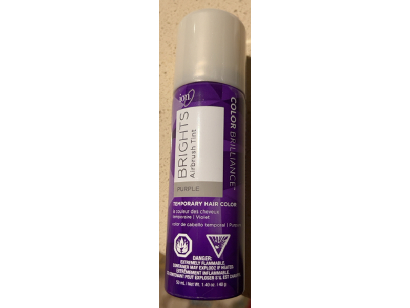 Ion Brights Airbrush Tint Color Brilliance Temporary Hair Color, Purple, 1.40 oz/50 mL