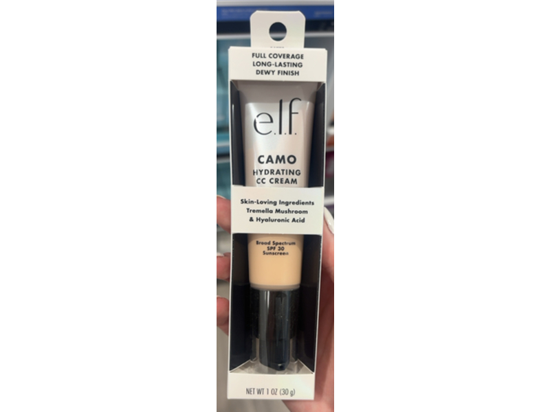 e.l.f. Cosmetics Camo Hydrating CC Cream, Fair 125C, SPF 30, 1 oz/30 g