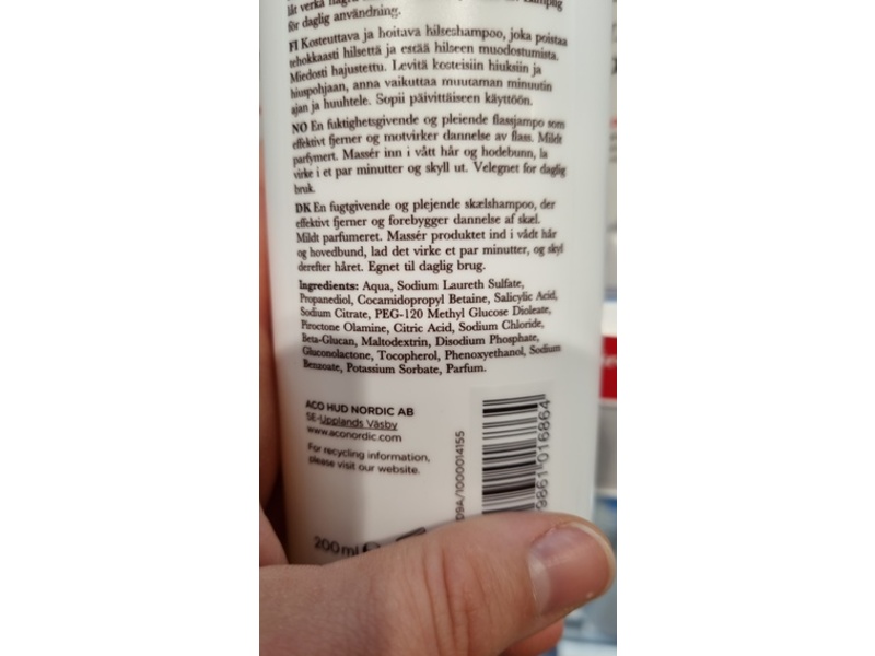 ACO Anti Dandruff Shampoo, 200 mL