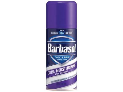 Barbasol Thick & Rich Moisturizing Shaving Cream, Vitamin E, 7 fl oz/198 mL