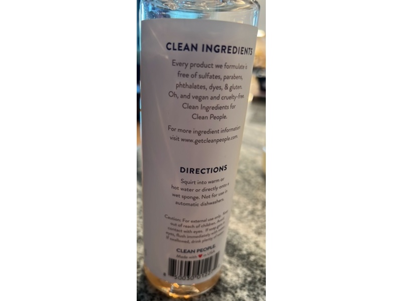 Clean People Dish Soap, Fragrance Free, 12 fl oz/355 mL, Pack Of 3