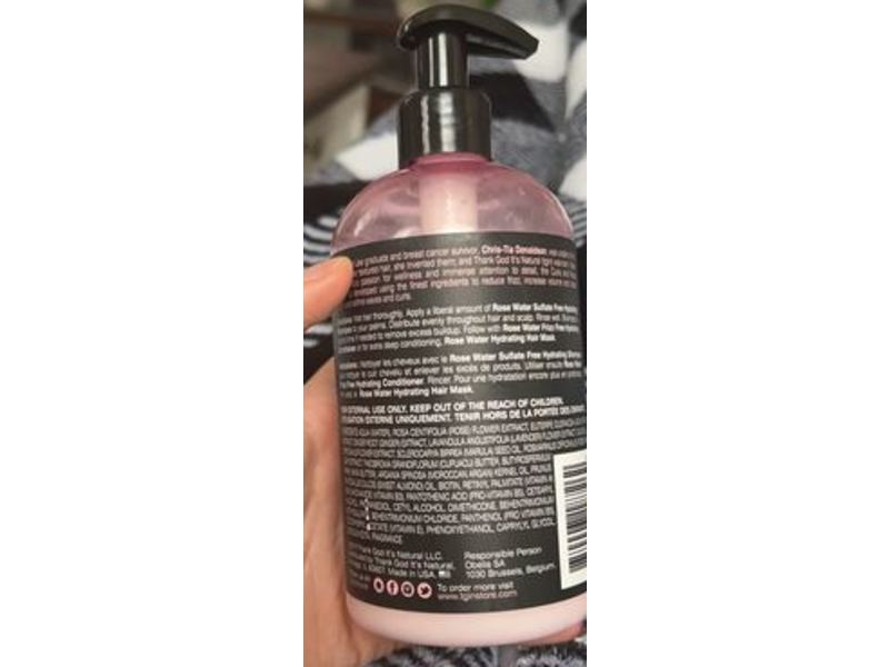 tgin Hydrating Conditioner, Rose Water Frizz Free 13.0 OZ