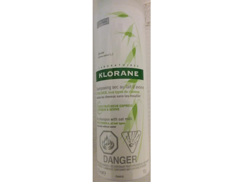 Klorane Dry Shampoo, Oat Milk, 3.2 oz/150 mL
