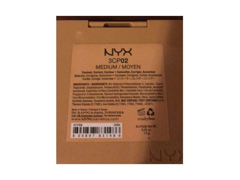 NYX Professional Makeup Conceal, Correct & Contour Palette, Medium, 0.05 oz/1.5 g