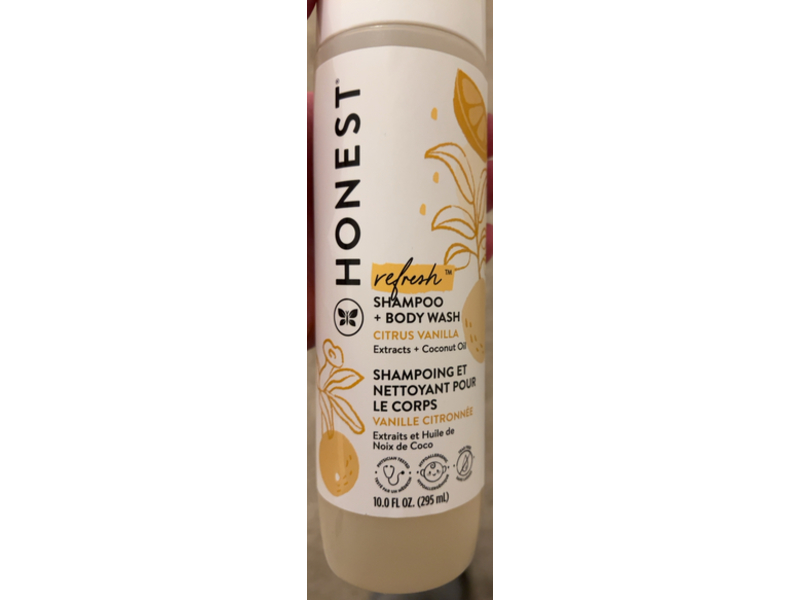 Honest Refresh Shampoo + Body Wash, Citrus Vanilla, 10.0 fl oz/295 mL
