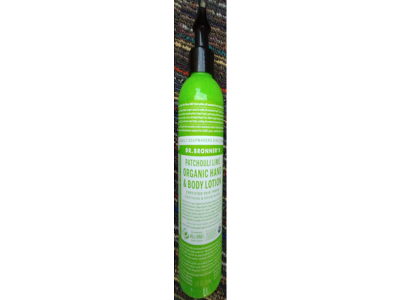 Dr Bronner's Organic Hand & Body Lotion, Patchouli Lime, 8 fl oz/237 mL