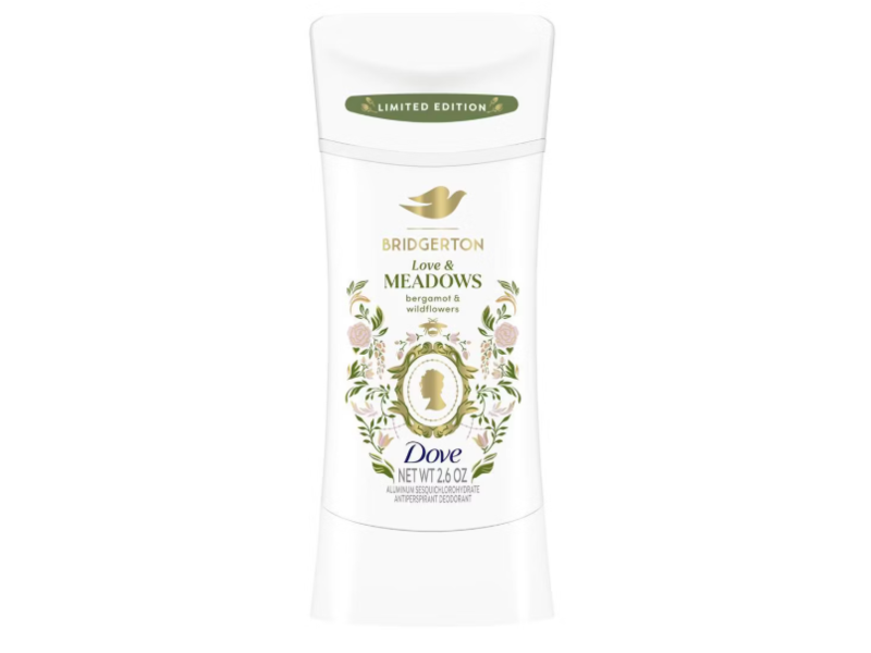 Dove Bridgerton Love & Meadows Antiperspirant/Deodorant Stick, Bergamot & Wildflowers, 2.6 oz