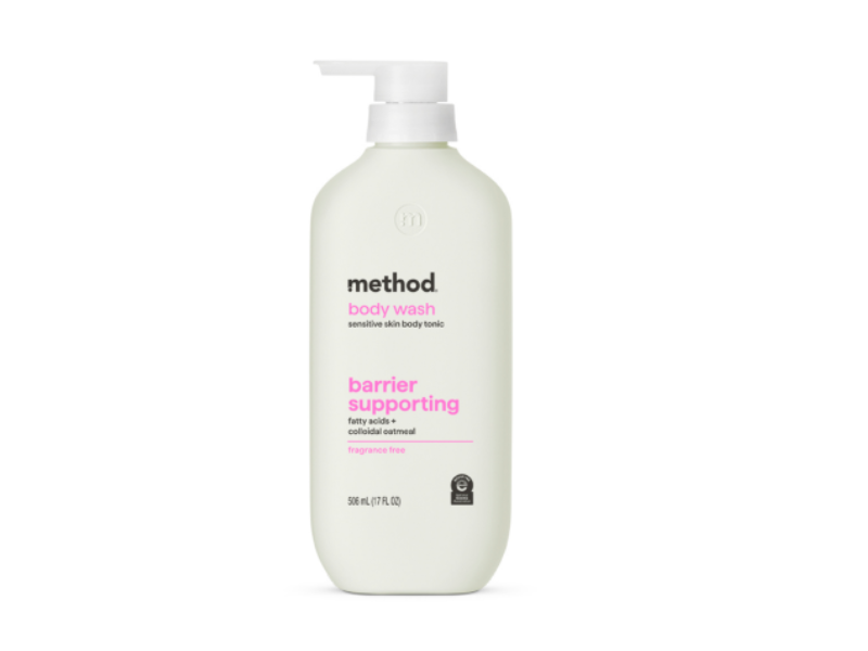 Method Barrier Supporting Body Wash, Fragrance Free, Fatty Acids + Colloidal Oatmeal, 17 fl oz/506 mL