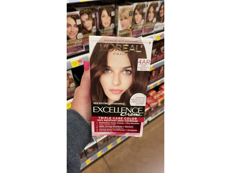 L'Oreal Excellence Creme Hair Color, Dark Chocolate Brown 4AR