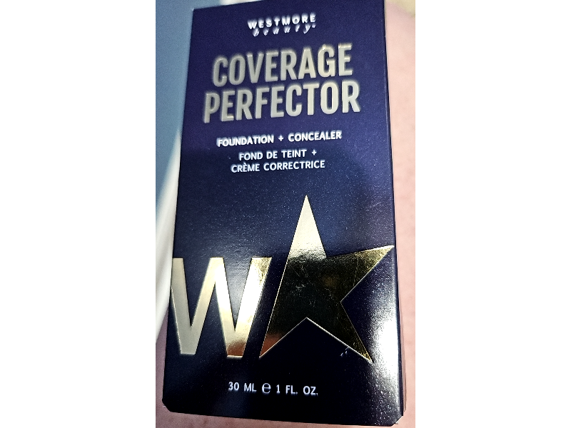 Westmore Beauty Coverage Perfector Foundation + Concealer, Sand, 1 fl oz/30 mL