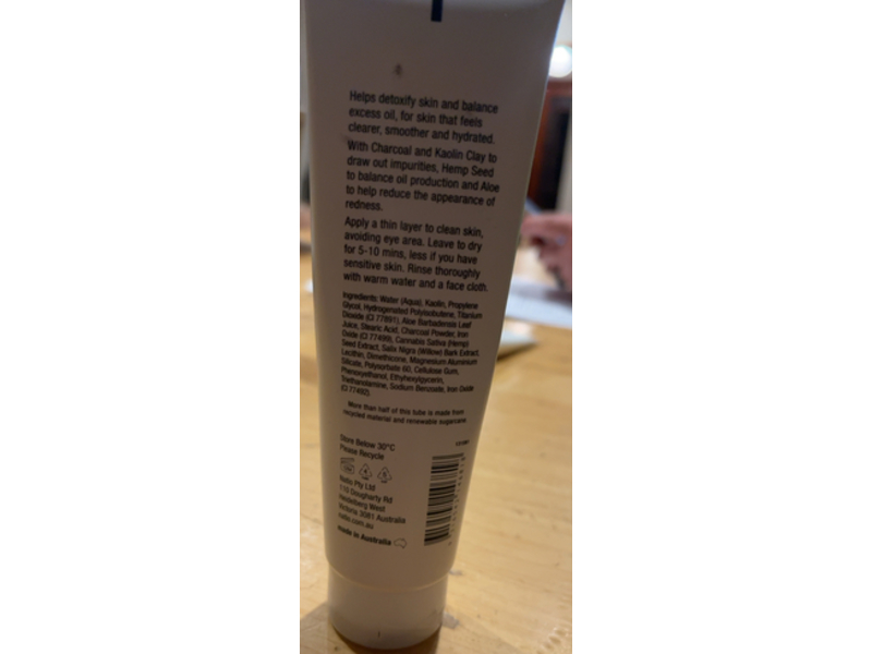 Natio Clear Deep Detox Charcoal Mask, 3.5 oz/100 g