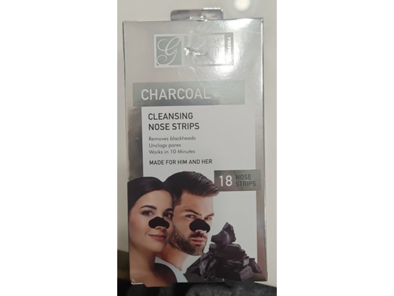 Global Beauty Care Premium Cleansing Nose Strips, Charcoal, 18 Count
