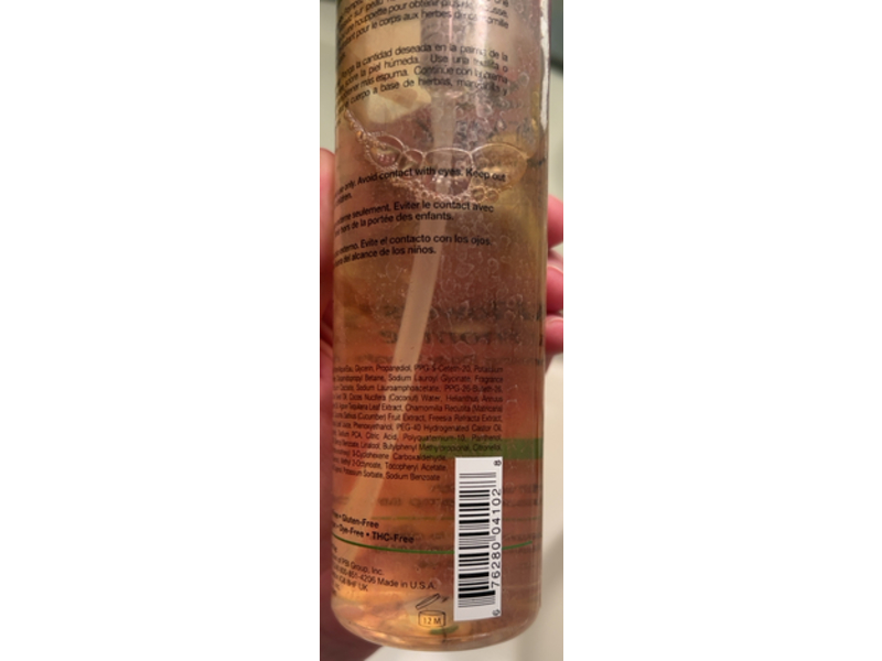 Hempz Pure Herbal Foaming Body Wash, Wild Flowers & Chamomile, 8.5 fl oz/250 mL