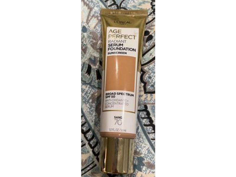 L'Oreal Paris Radiant Serum Foundation, SPF 50, Sand, 1 fl oz/30 mL
