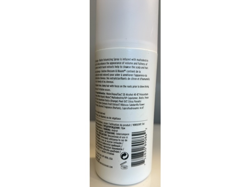 Briogeo Blossom & Bloom Volumizing Spray, Ginseng + Biotin, 5 fl oz/147 mL