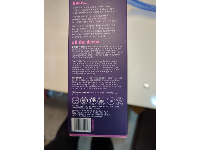 Goodwipes Down There Wipes, Lavender, 32 Wipes