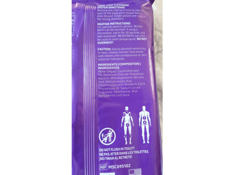 Medline ReadyBath Luxe Bathing Cloth, Scented, 8 Count, Pack Of 24