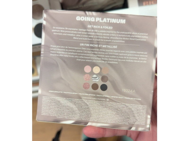 Morphe Rich & Foiled Artistry Eyeshadow Palette, Going Platinum, 0.35 oz/ 10.1 g