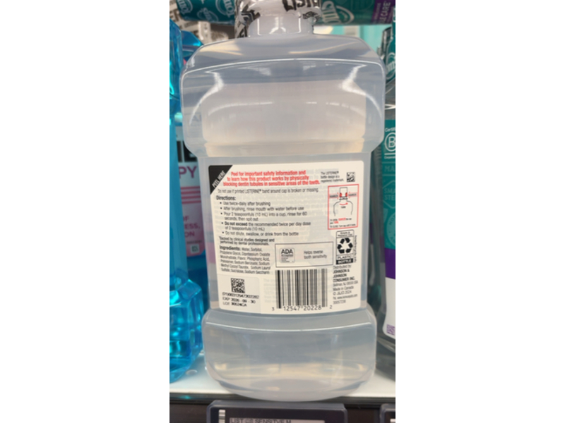 Listerine Clinical Solutions Sensitive Teeth Mouthwash, Fresh Mint, 500 mL