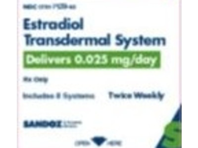 Estradiol Transdermal System 0.025%, Sandoz (Rx)