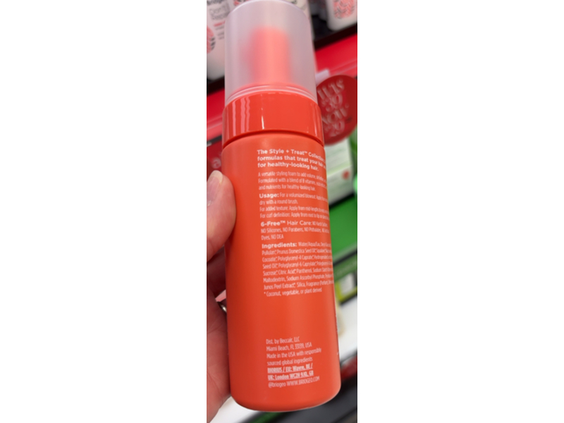 Briogeo Style + Treat Full Miracle Styling Foam, Yuzu + Plum Oil, 5 fl oz/150 mL