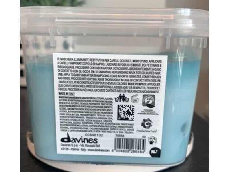 Davines Minu Hair Mask, Caper Blossom Extract, 8.45 fl oz/250 mL