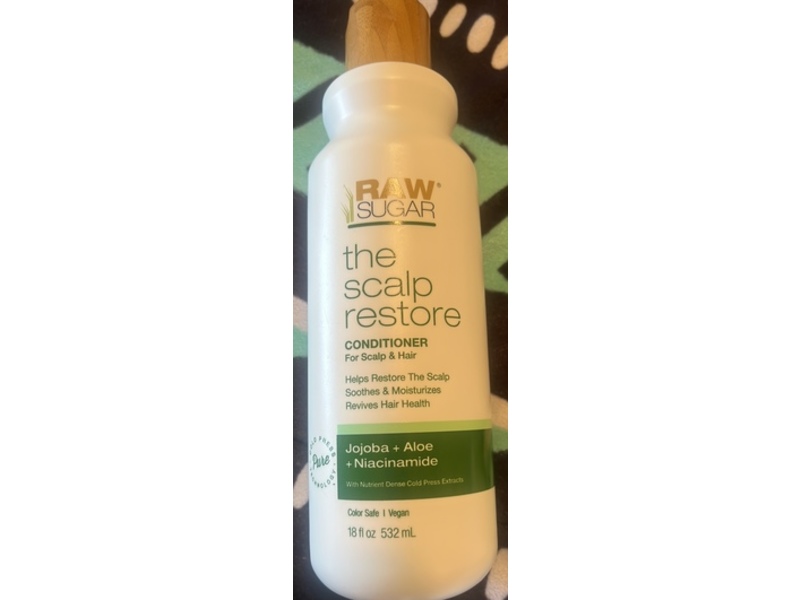 Raw Sugar The Scalp Restore Conditioner, Jojoba + Aloe + Niacinamide, 18 fl oz/532 mL
