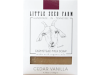 Little Seed Farm Farmstead Milk Soap, Cedar Vanilla, 4.75 oz/134 g - Image 2