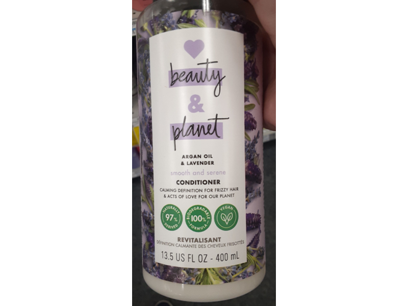 Love Beauty & Planet Smooth & Serene Conditioner, Argan Oil & Lavender, 13.5 fl oz/400 mL
