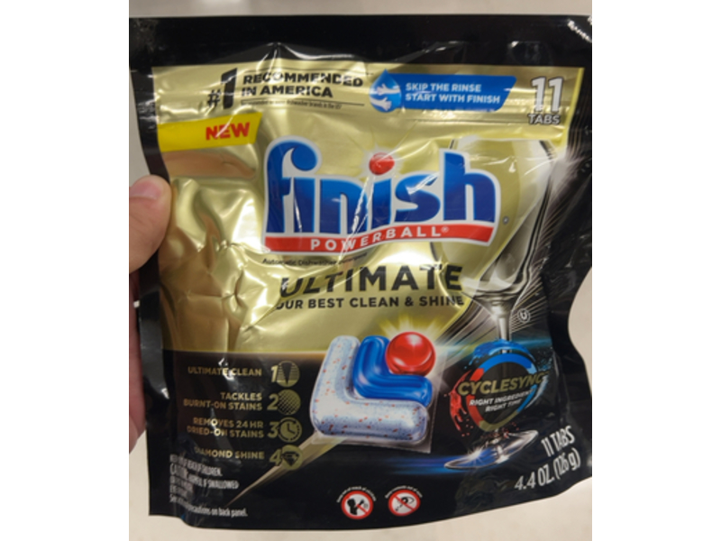 Finish Powerball Automatic Dishwasher Detergent, 4.4 oz/126 g, 11 Count